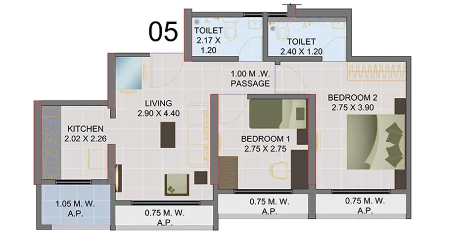 SBM Sky Vartak Nagar Thane Floor Plans